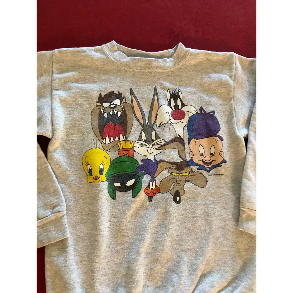 Warner Bros Looney Tunes Tultex kids pullover vintage graphic sweater Size M